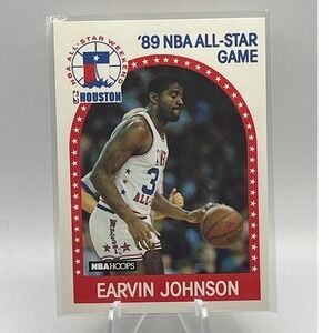 Magic Johnson 1989 NBA Hoops 166 NBA Los Angeles Lakers Basketball Card